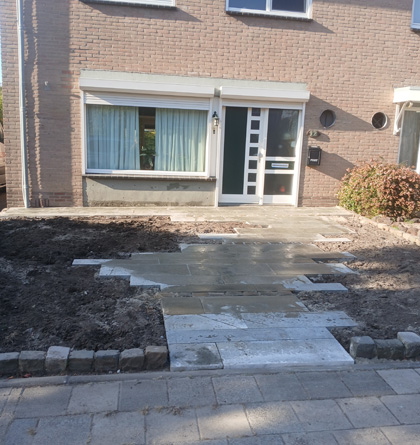 Voortuin aangelegd Culemborg